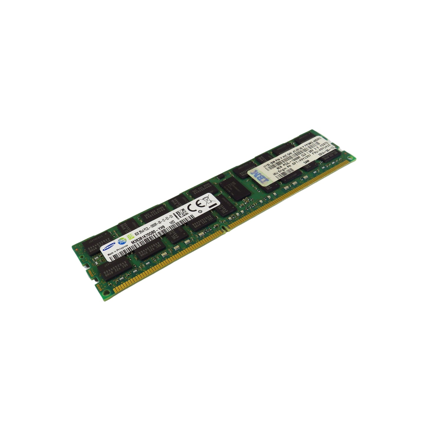 Samsung M393B1K70QB0-YH9 8GB 2Rx4 PC3L-10600 1333MHz DDR3 Server Memory (Refurbished)