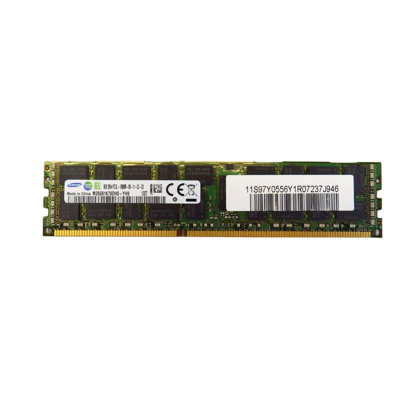 Samsung M393B1K70DH0-YH9 8GB 2Rx4 PC3L-10600 1333MHz DDR3 Server Memory (Refurbished)