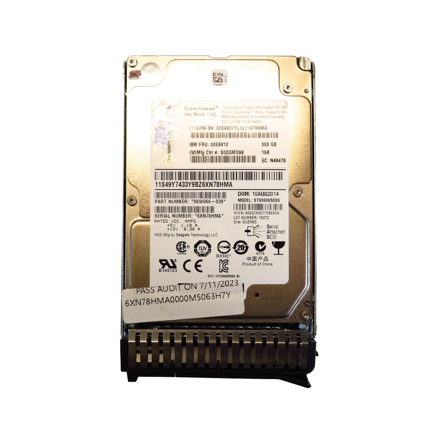 IBM 00E9912 59E0 300GB 15K RPM 2.5" SAS 6Gbps SFF HDD Hard Drive (Refurbished)