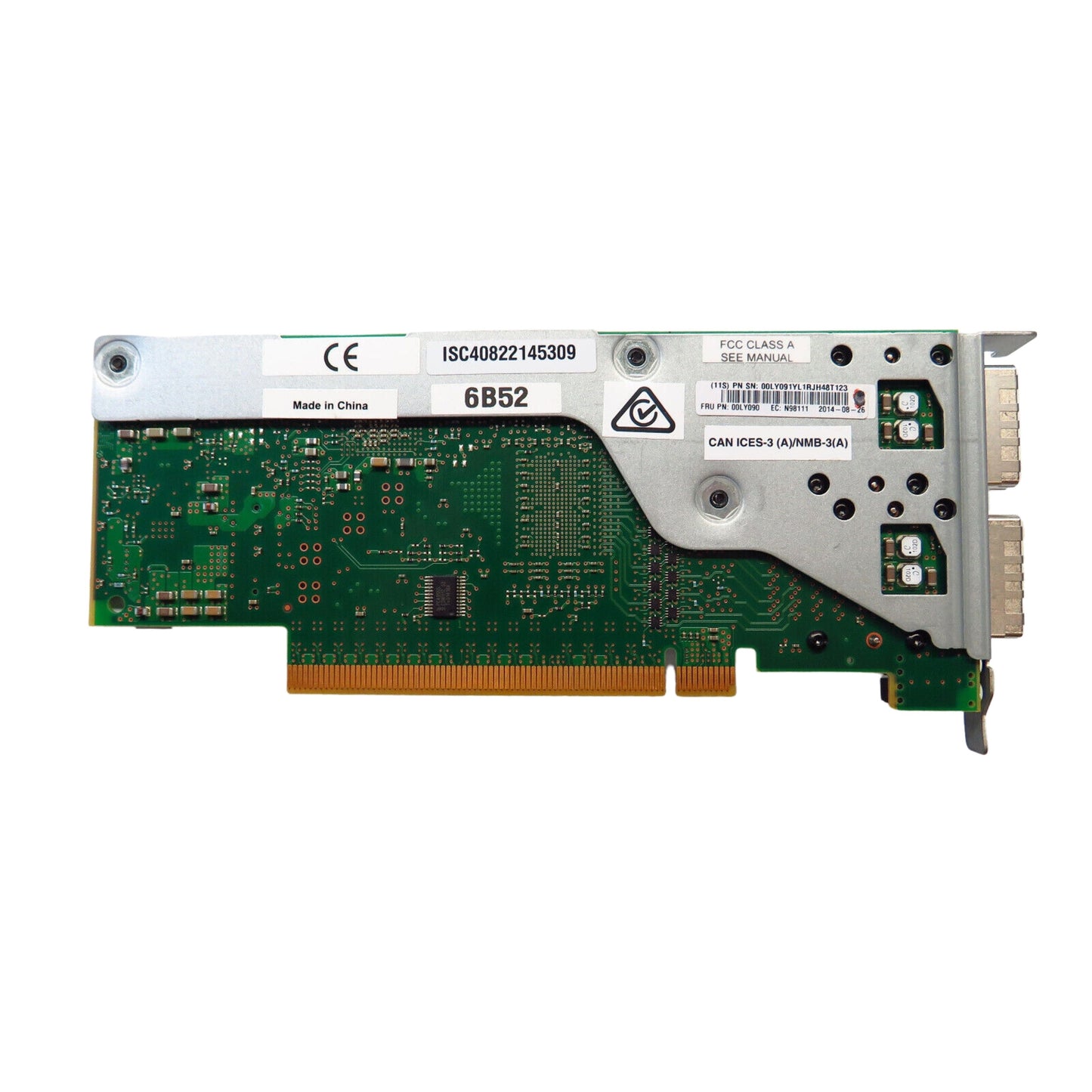 IBM 00LY090 6B52 EJ07 PCIe3 Optical Cable Adapter Card (Refurbished)