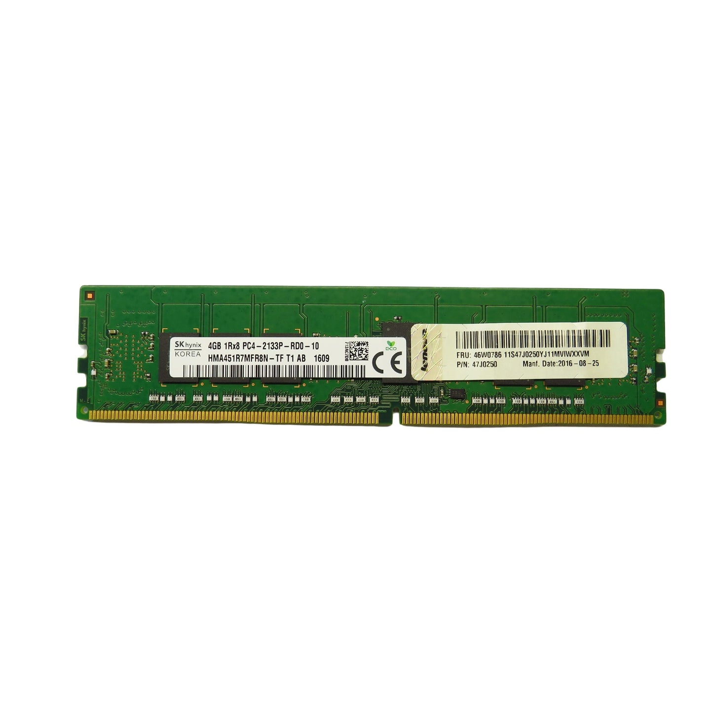 Lenovo 46W0786 47J0250 4GB 1Rx8 PC4-2133P 2133MHz DDR4 ECC Server Memory (Refurbished)