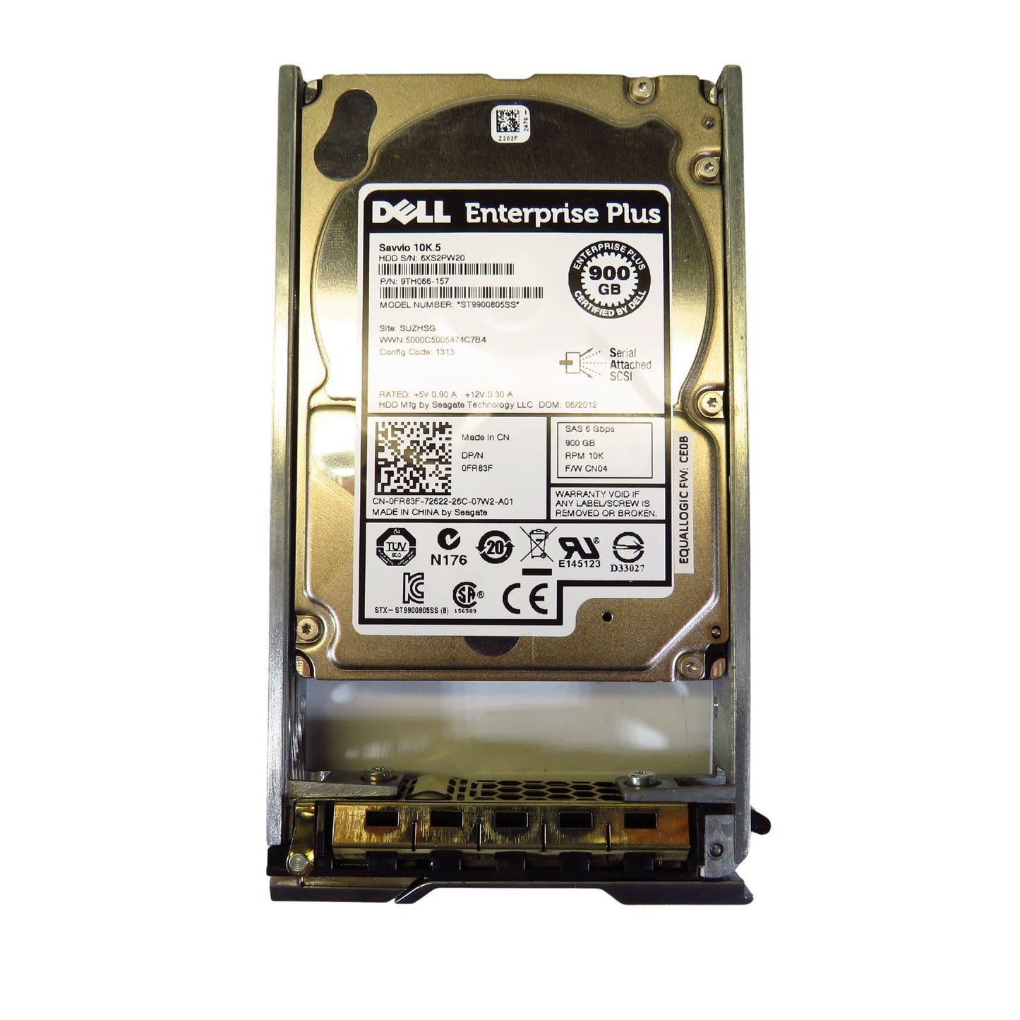 EqualLogic FR83F 900GB 10K RPM 2.5" SAS 6Gbps SFF HDD Hard Drive (Refurbished)