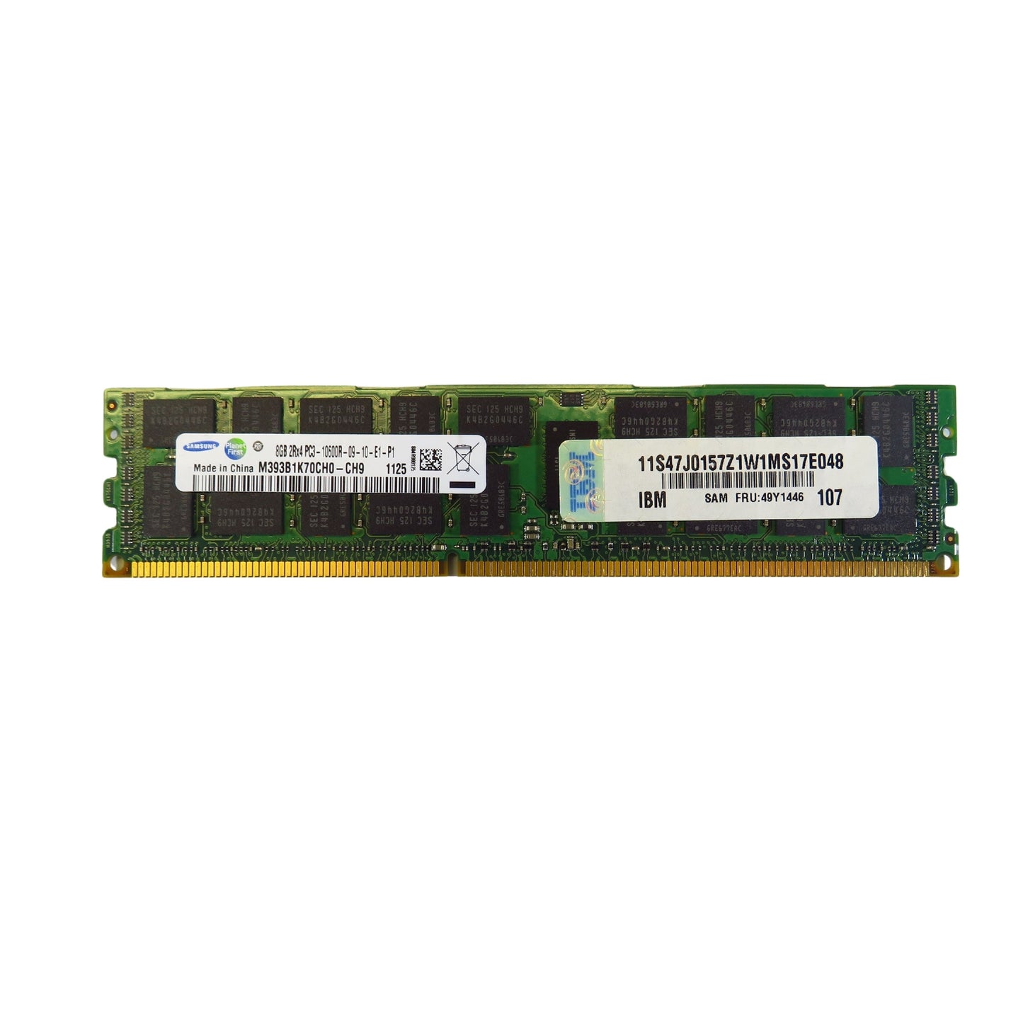 Samsung M393B1K70CH0-CH9 8GB 2Rx4 PC3L-10600 1333MHz DDR3 Server Memory (Refurbished)