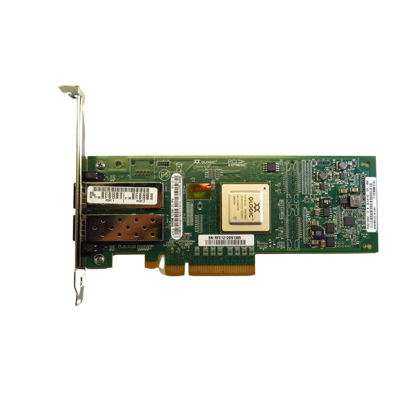 IBM 46K8088 2B3B QLE8142 Dual Port 10Gb FCoE PCIe Adapter Card (Refurbished)