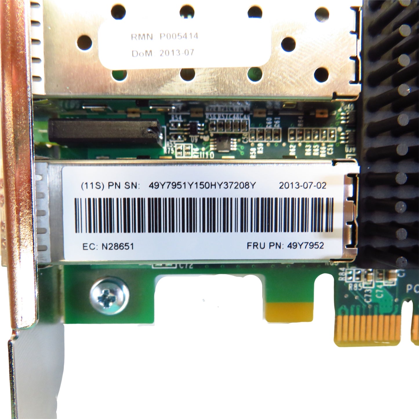 Lenovo 49Y7952 49Y7951 2 Port 10Gbps FC SFP PCIe Virtual Fabric Adapter Card (Refurbished)