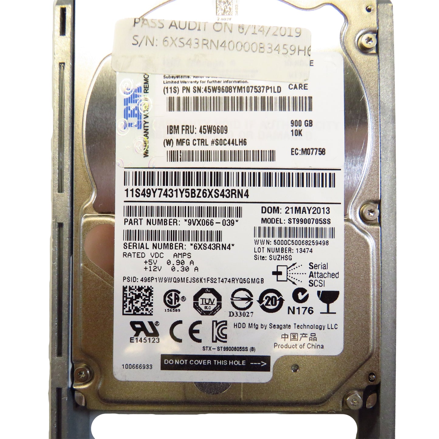 IBM 45W9609 45W9608 900GB 10K RPM 2.5" SAS 6Gbps SED HDD Hard Drive (Refurbished)