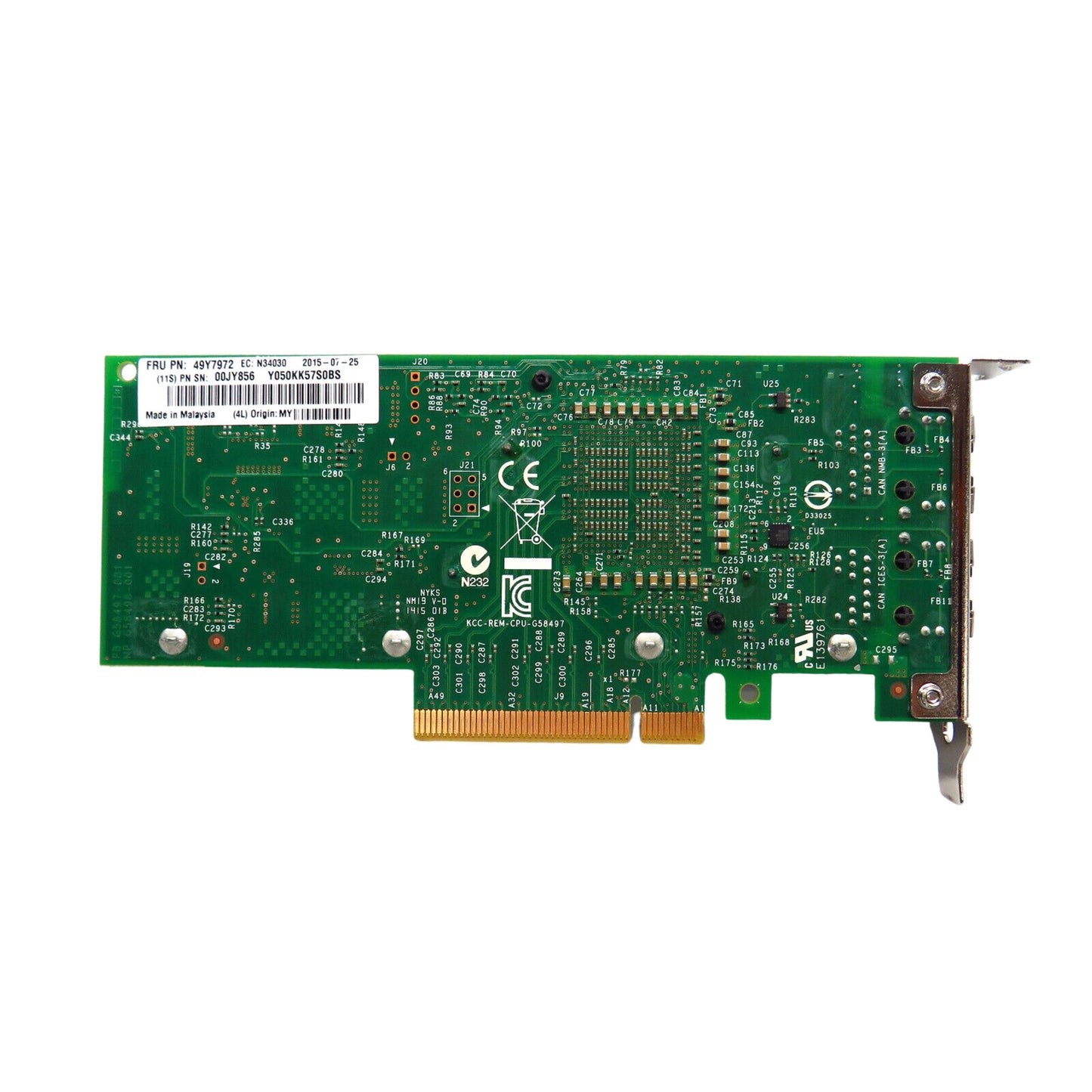 IBM 49Y7972 X540-DA2 2 Port 10G BaseT PCIe Network Server Adapter (Refurbished)